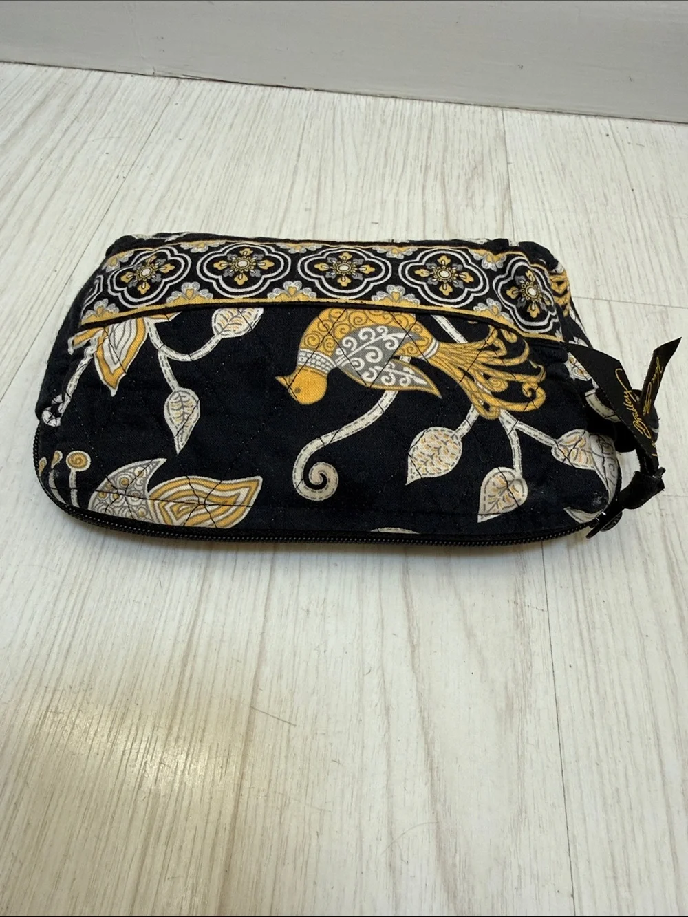 Vera Bradley Floral Bird Canvas Cosmetic Pouch